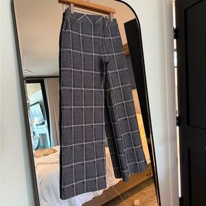 Chic Plaid Wide-Leg Pants